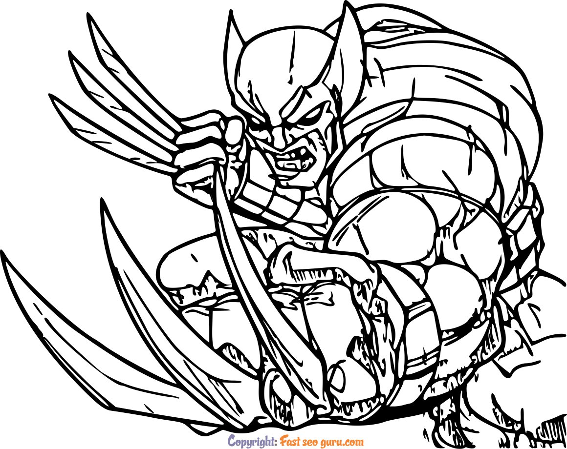 free printable wolverine coloring pages